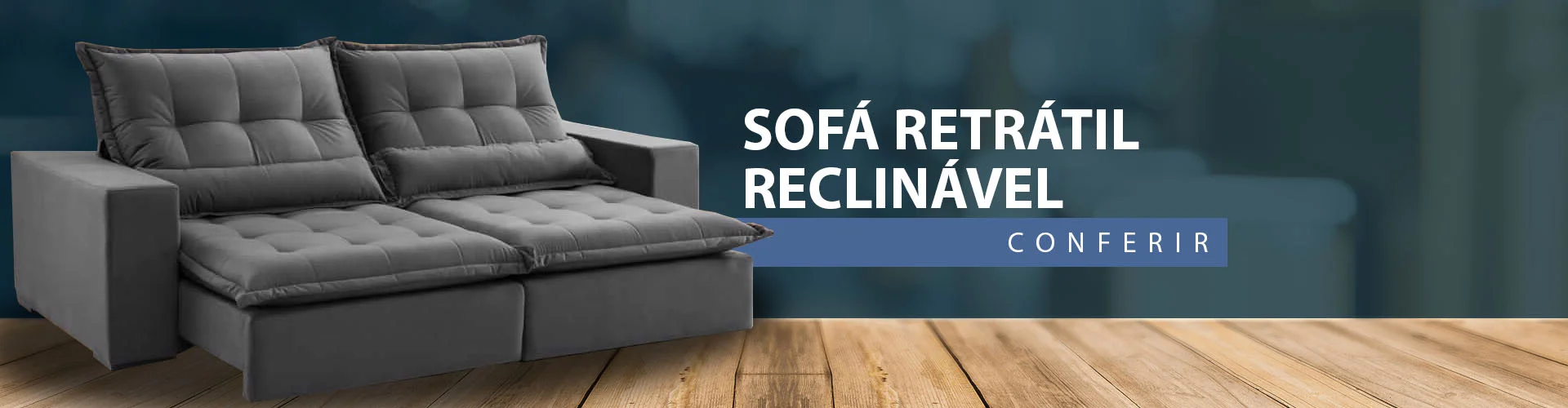Sofá Retrátil Reclinável